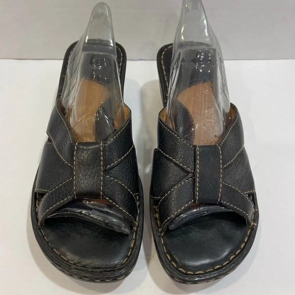 Born brown leather open toe flip flops sandals shoes size 8 M - Picture 1 of 9